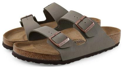 Birkenstock Δερμάτινα Ανατομικά Σανδάλια σε Χακί Χρώμα