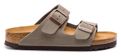 Birkenstock Δερμάτινα Γυναικεία Σανδάλια Ανατομικά σε Χακί Χρώμα Narrow Fit