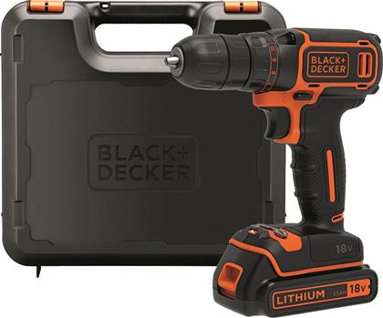 Black & Decker BDCHD18K Κρουστικό Δραπανοκατσάβιδο Μπαταρίας 18V 1x1.5Ah από το e-shop