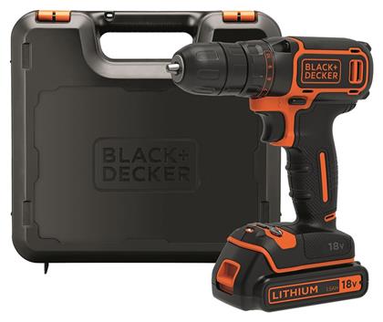 Black & Decker Κρουστικό Δραπανοκατσάβιδο Μπαταρίας 18V 1x1.5Ah