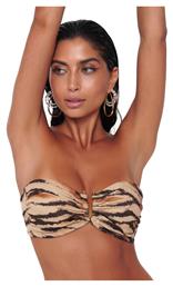 Bluepoint Eye Of The Tiger Strapless Bikini Top Blue