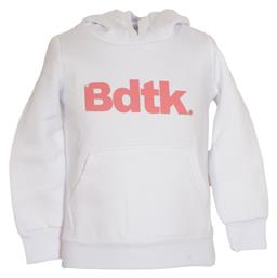 BodyTalk Fleece Παιδικό Φούτερ με Κουκούλα και Τσέπες Λευκό