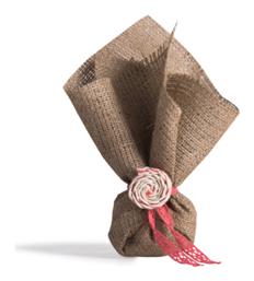 Μπομπονιέρα Βάπτισης σε Πουγκί από 'Υφασμα