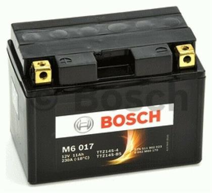 Bosch Μπαταρία Μοτοσυκλέτας M6017 με Χωρητικότητα 11Ah