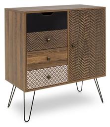 Μπουφές Boho Ξύλινος με Συρτάρια Καφέ 79.5x39.5x86cm