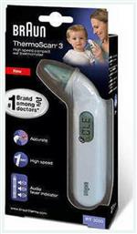 Braun Thermoscan 3 Ψηφιακό Θερμόμετρο Αυτιού με Υπέρυθρες Κατάλληλο για Μωρά