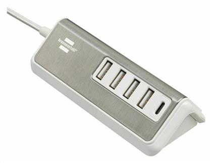 Brennenstuhl USB 2.0 Hub 5 Θυρών με σύνδεση USB-A Ασημί από το e-shop