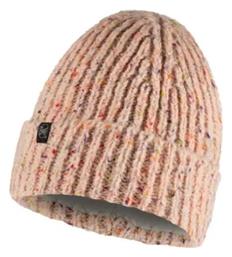 Buff Beanie Unisex Fleece Σκούφος με Rib Πλέξη σε Ροζ χρώμα από το MybrandShoes