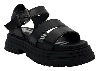 Buffalo Γυναικεία Σανδάλια Flatforms σε Μαύρο Χρώμα