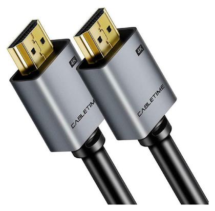 Cabletime HDMI 2.0 Cable HDMI male - HDMI male 1m Μαύρο