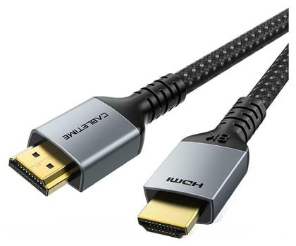 Cabletime HM8K HDMI 2.1 Braided HDMI male - HDMI male 1m Μαύρο από το Public