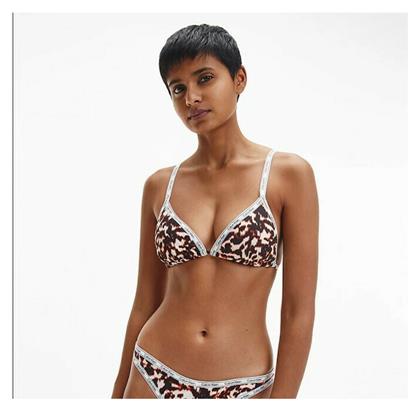 Calvin Klein Bikini Τριγωνάκι Animal Print Καφέ