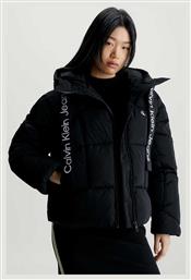 Calvin Klein Κοντό Γυναικείο Puffer Μπουφάν Μαύρο