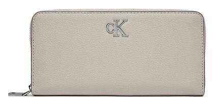 Calvin Klein Minimal Monogram Δερμάτινο Γυναικείο Πορτοφόλι με RFID Μπεζ από το Epapoutsia