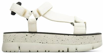 Camper Oruga Up Γυναικεία Σανδάλια Sporty Flatforms σε Λευκό Χρώμα