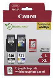 Canon Pg-540 L Cl-541 Xl Γνήσιο Photo Value Pack με 1 Μελάνι InkJet Μαύρο (5224B012)