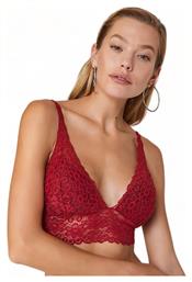 Cansoy Δαντελένιο Σετ Εσωρούχων Bralette με Brazil Βυσσινί