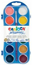 Carioca Acquarell Σετ Νερομπογιές με Πινέλο 12 Χρωμάτων από το 24home