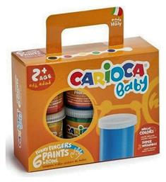 Carioca Baby 2+ Σετ Δακτυλομπογιές 80ml 6τμχ