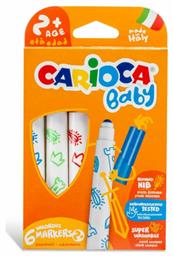 Carioca Baby Valorous Marker 2+ Πλενόμενοι Μαρκαδόροι Ζωγραφικής Χονδροί σε 6 Χρώματα από το 24home