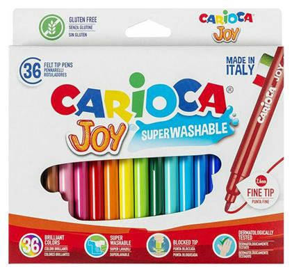 Carioca Joy Πλενόμενοι Μαρκαδόροι Ζωγραφικής Λεπτοί σε 36 Χρώματα (6 Συσκευασίες) από το EasyU