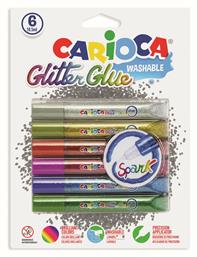 Carioca Spark Κόλλα Glitter Πολύχρωμη 10.5ml Σετ 6τμχ από το 24home