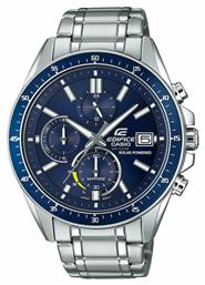 Casio Edifice Premium Ρολόι Χρονογράφος Μπαταρίας με Ασημί Μεταλλικό Μπρασελέ