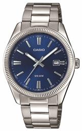 Casio Stainless Steel Ρολόι Μπαταρίας με Ένδειξη Ημερομηνίας