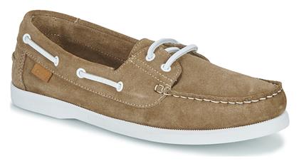 Casual Attitude Δερμάτινα Γυναικεία Boat Shoes σε Καφέ Χρώμα