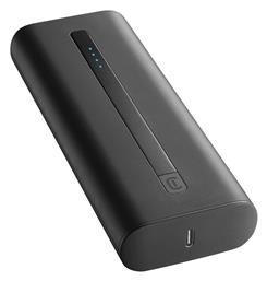 Cellular Line Thunder Power Bank 20000mAh 20W με Θύρα USB-A και Θύρα USB-C Power Delivery Μαύρο από το Designdrops