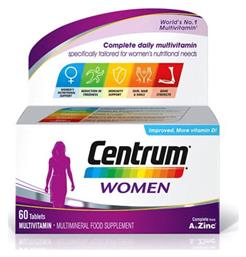 Centrum Women Βιταμίνη για Ενέργεια & Ανοσοποιητικό 60 ταμπλέτες από το Pharm24