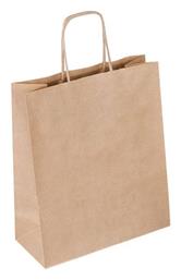 Chengxin Χάρτινη Σακούλα Συσκευασίας με Χεράκι Kraft 27x22x11εκ. Καφέ
