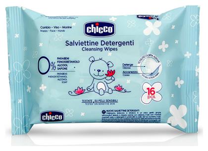 Chicco Μωρομάντηλα χωρίς Parabens & Οινόπνευμα με Aloe Vera 16τμχ