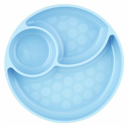 Chicco Παιδικό Πιάτο Φαγητού Take Eat Easy από Σιλικόνη Μπλε