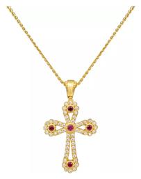 Χρυσός Σταυρός 14Κ Διπλής Όψης