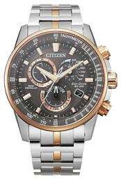 Citizen PCAT Atomic Timekeeping Ρολόι Χρονογράφος Μπαταρίας με Μεταλλικό Μπρασελέ