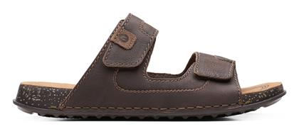 Clarks Crestview Easy Δερμάτινα Γυναικεία Σανδάλια σε Καφέ Χρώμα