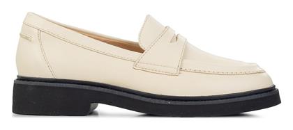 Clarks Δερμάτινα Γυναικεία Loafers σε Λευκό Χρώμα