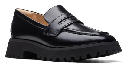 Clarks Δερμάτινα Γυναικεία Slip-On Μαύρα