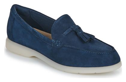 Clarks Edge Γυναικεία Μοκασίνια σε Μπλε Χρώμα από το Spartoo