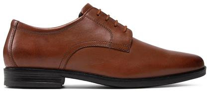 Clarks Howard Walk Δερμάτινα Ανδρικά Σκαρπίνια Καφέ