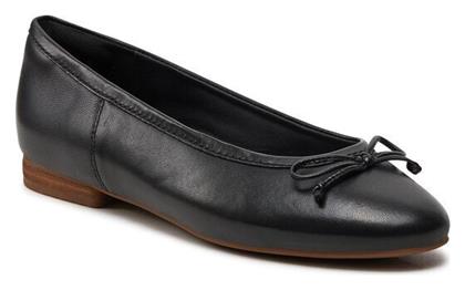 Clarks Lily Δερμάτινες Γυναικείες Μπαλαρίνες σε Μαύρο Χρώμα