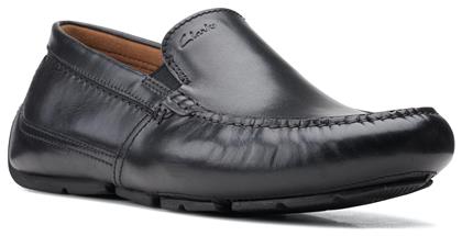 Clarks Markman Plain Δερμάτινα Ανδρικά Loafers σε Μαύρο Χρώμα