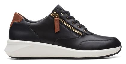 Clarks Un Rio Zip Γυναικεία Sneakers Μαύρα