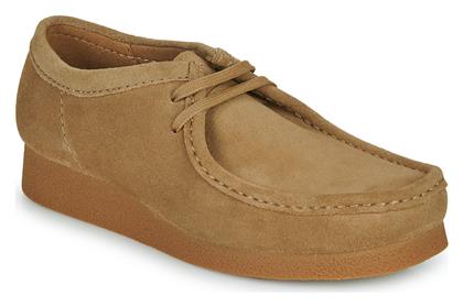 Clarks Wallabee Ανδρικά Μοκασίνια σε Καφέ Χρώμα