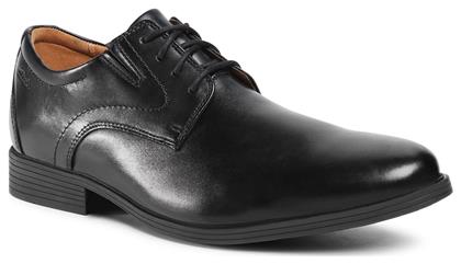 Clarks Whiddon Plain Δερμάτινα Ανδρικά Σκαρπίνια Μαύρα