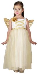 Clown Republic Χριστουγεννιάτικη Παιδική Στολή Άγγελος Χρυσή