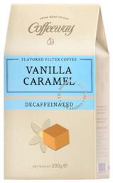 Coffeeway Καφές Φίλτρου Decaffeine Arabica με Άρωμα Vanilla & Caramel Βανίλια & Καραμέλα 200gr Κωδικός: 16121107 από το ΑΒ Βασιλόπουλος