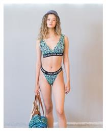 Collectiva Noir Αθλητικό Set Bikini Τριγωνάκι Animal Print Μαύρο