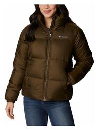 Columbia Κοντό Γυναικείο Puffer Μπουφάν για Χειμώνα Olive Green